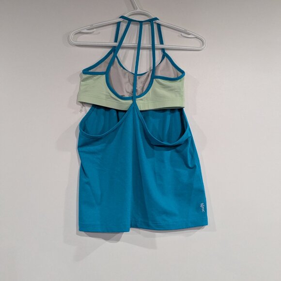 *3/$10* tonic Layered Yoga Tank Mint Green Turquoise Size Medium - Picture 2 of 3